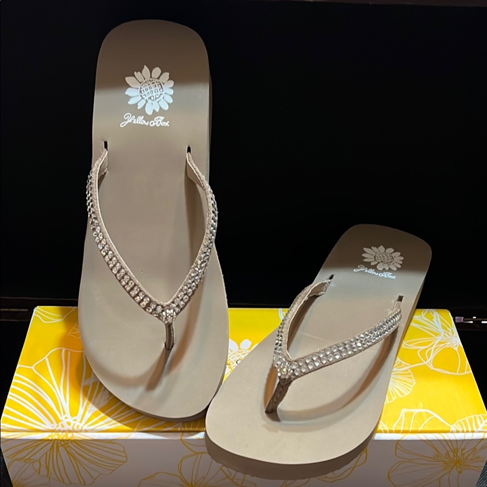 Yellow Box Sandal - Jewel Strap - size 7